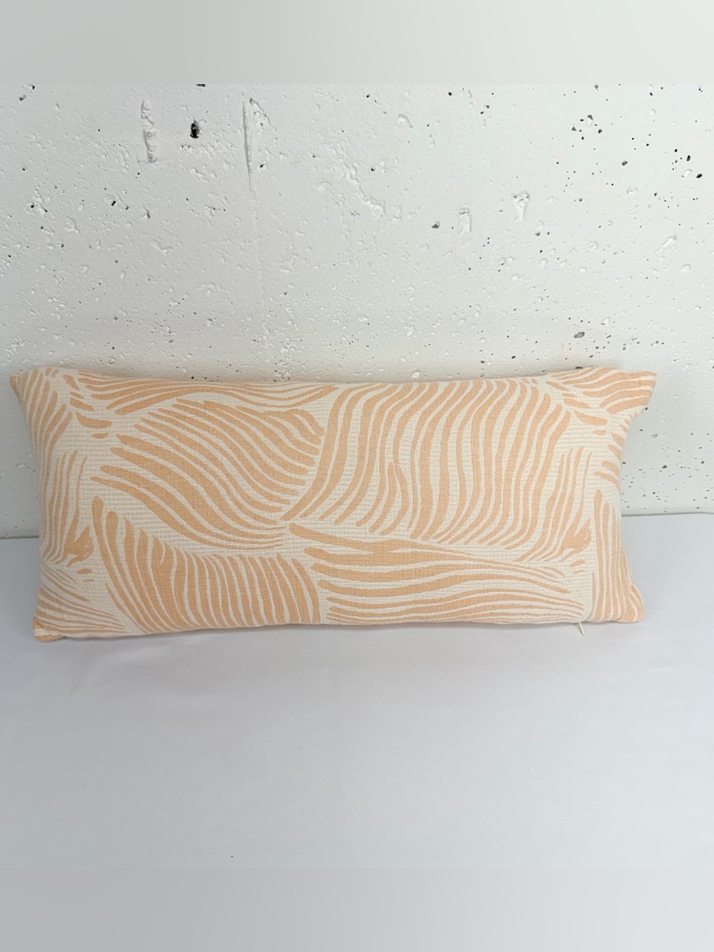 Piu Belle Peach Print Lumbar Throw Pillow PiuBella 24”